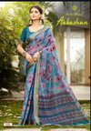 Aakashan By Kashvi Black Linen With Gold Zari Saree Wholesalers In Surat
